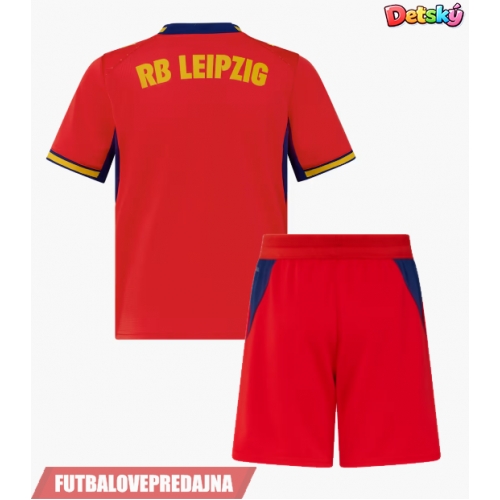 Lacne Dětský Futbalové dres RB Leipzig 2026-27 Krátky Rukáv - Preč (+ trenírky)